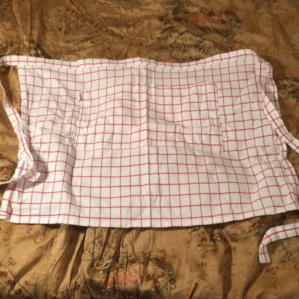 Williams Sonoma Red and White Plaid Apron or Blue and White Plaid Apron